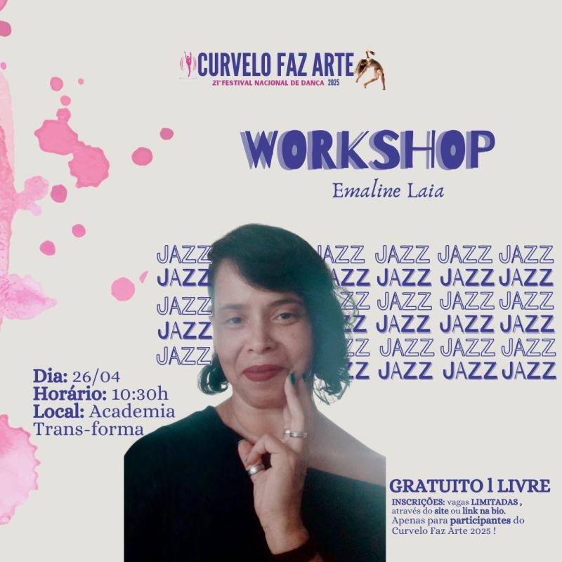 Aula gratuita de jazz com a jurada Emaline Laia